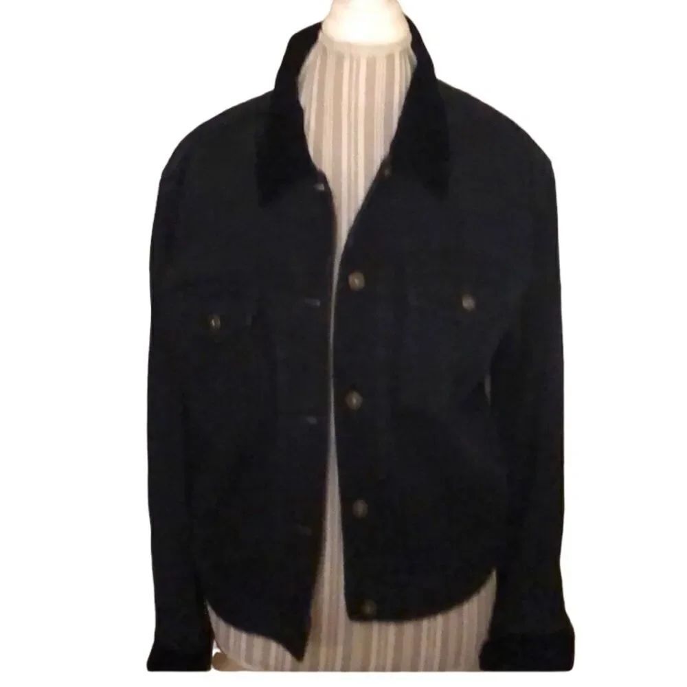 Liz Claiborne dark blue denim jacket size medium